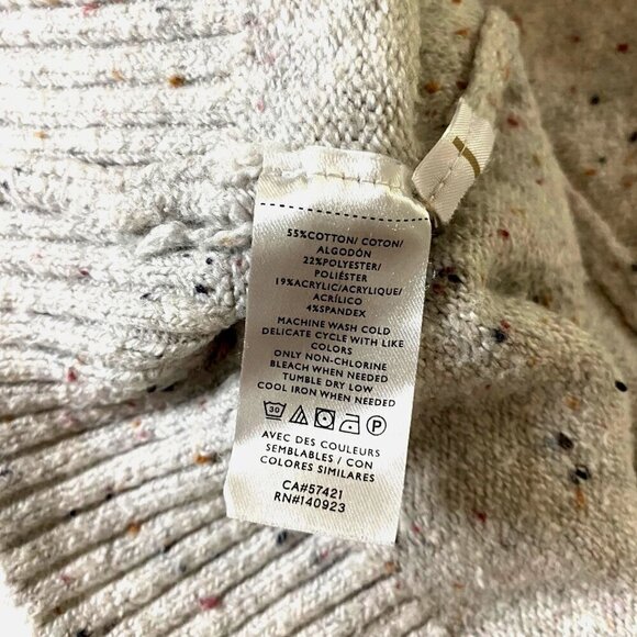 Loft Petites Flecked‎ Pocket Poncho Sweater Oversized Flowy Relaxed Size XXS - Picture 7 of 10